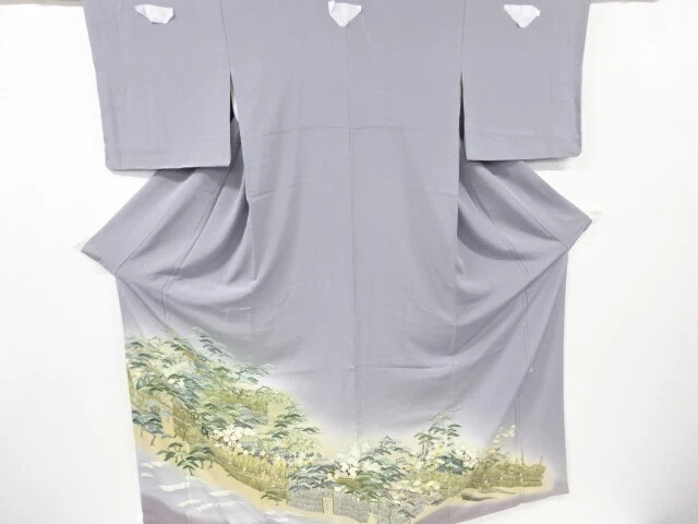 6535830: Japanese Kimono / Vintage Iro-Tomesode / House & Scenery / Artist Work