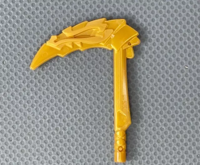 LEGO Pearl Gold Minifigure Sickle Blade Dragon Head Ninjago Minifig Toy Weapon