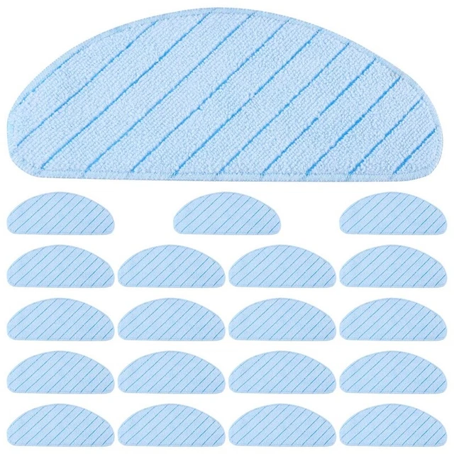 6 Lingettes Lavables Pour Robot Deebot Ozmo T9 – Rechange, Bleu, Fibre