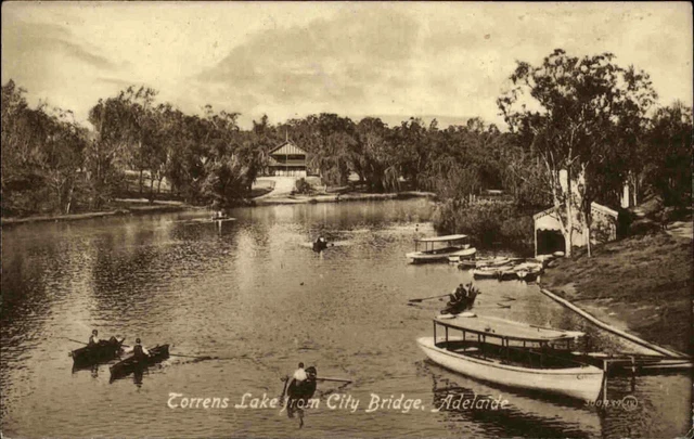 ~1920 Postcard Australia ADELAIDE Torrens Lake City Bridge seltene AK Australien