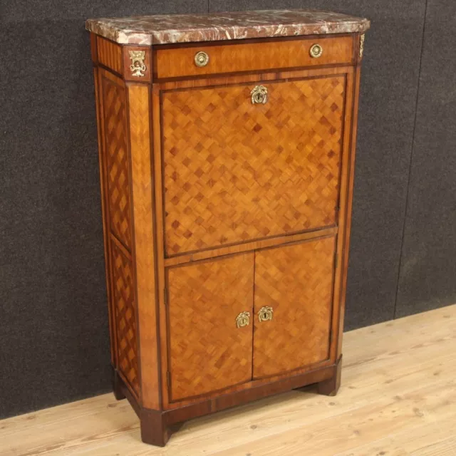 Ancien secrétaire meuble 800 19ème siècle bureau de pente français en bois