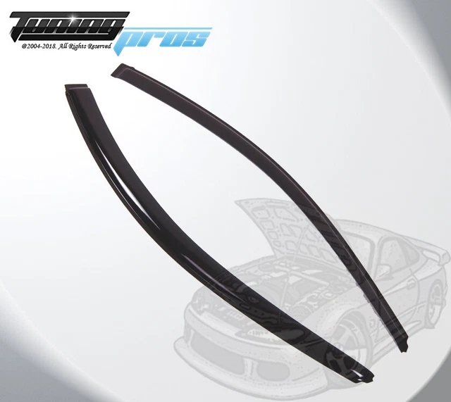 Outside Mount Window Visor Deflector 2 Pcs Dark Smoke for 2002-2006 Acura RSX