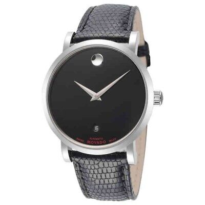 Movado Museum Red Label Swiss Automatic Men's Leather Strap Watch 0606114