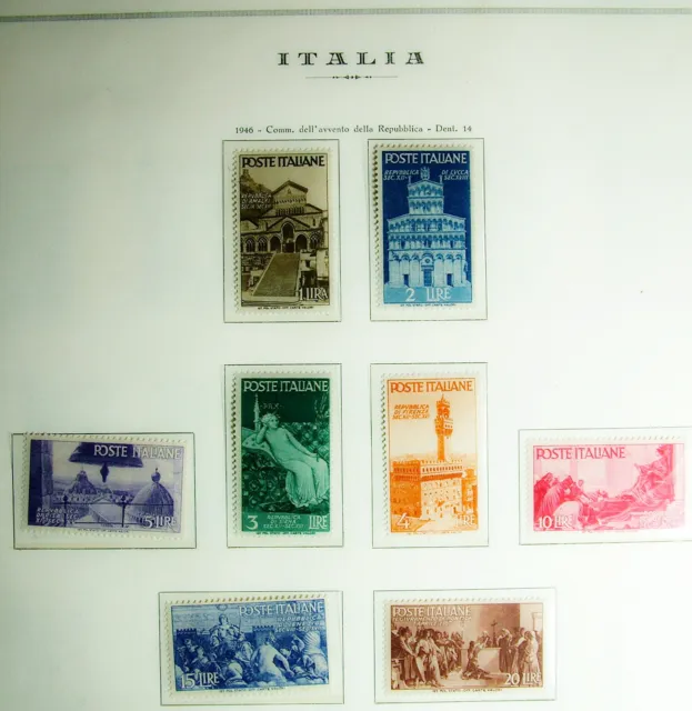 1946 Italien Serie Adventskalender Der der Republik MNH