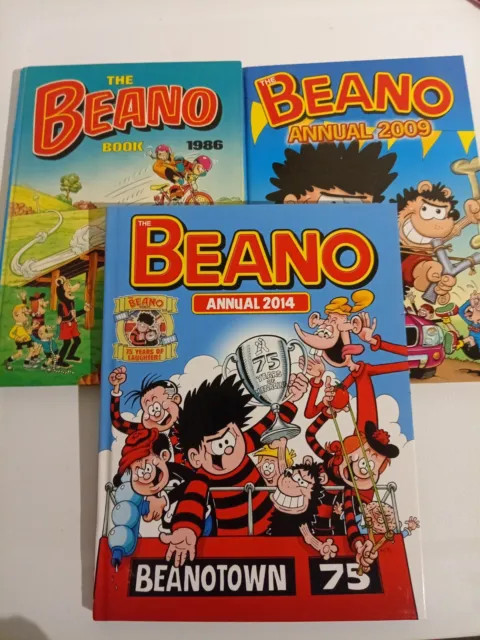 Beano Comics Hard Book Collectors Bundle 2009, 2014, 1986