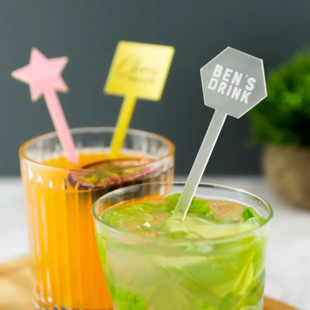 Personalised Acrylic Drink Stirrer Custom Cocktail Stirrer Gift