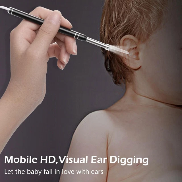 Visual Ear Wax Removal Otoscope Camera Ultra-Thin Wifi G7Z1. Endoscope Y1O0