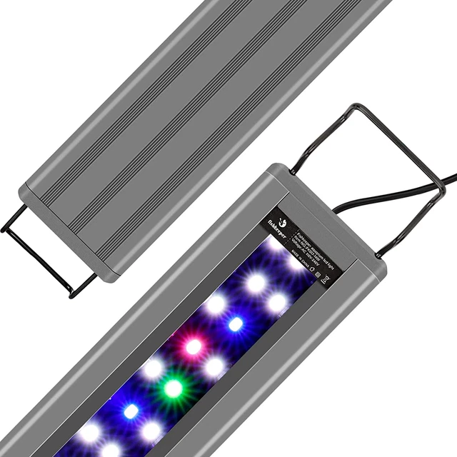 Aquarium Light, Full Spectrum LED Fish Tank Light with Extendable Brackets, for