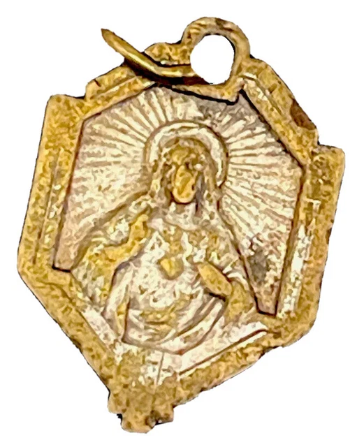 VINTAGE RELIGIOUS CATHOLIC Sacred Heart Of Jesus Virgin Of Carmel ...