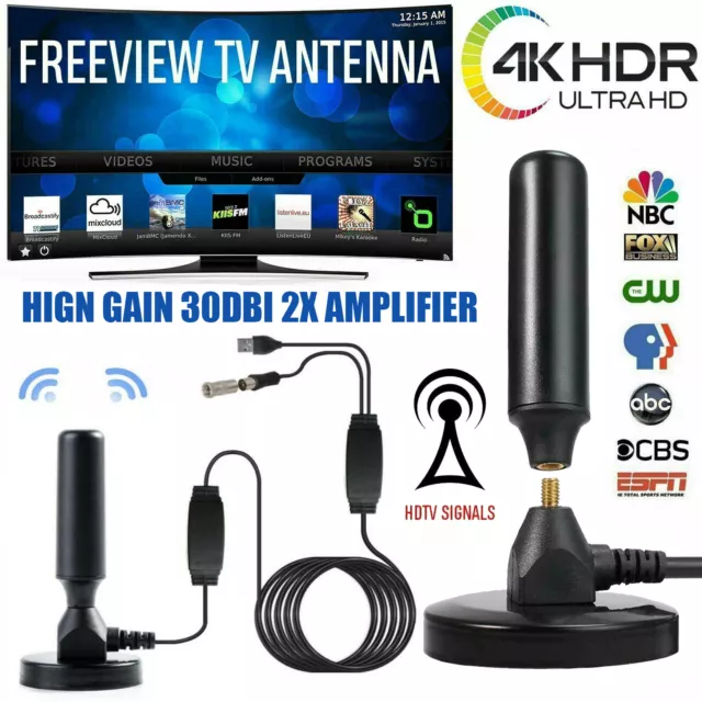3M Portable TV Aerial Antenna Indoor Outdoor Digital HD Freeview HDTV DVB AU