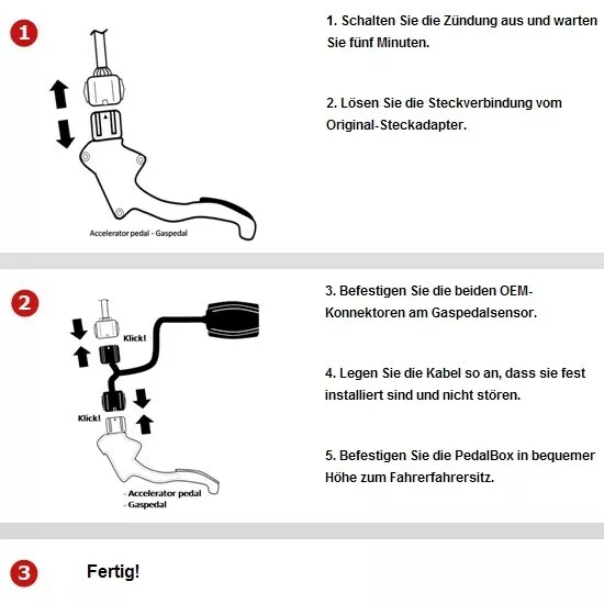 DTE Pedalbox Plus Lanière D'application pour FORD GRAND C-MAX DXA CB7 CEU 2010- 3