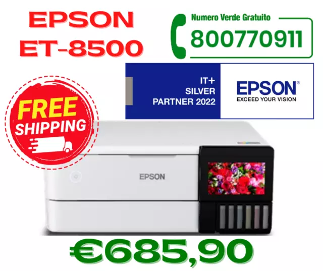 Epson EcoTank ET-8500 stampante multifunzione ink-jet a colori A4 WiFi USB/LAN