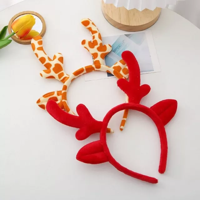 Deer Ears Hair Hoop Plush Headdress Cartoon Christmas Party Headband