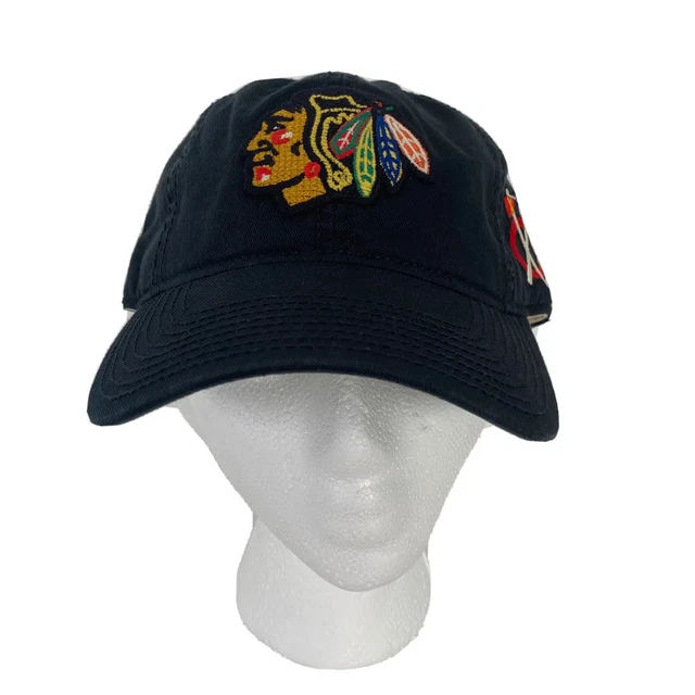 Chicago Black Hawks NHL Hat CCM Pro Authentic Equipment Side Crossed C Logo