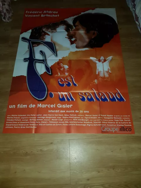 Affiche de cinéma d'époque du film: F. EST UN SALAUD de 1998 (120x160cm)