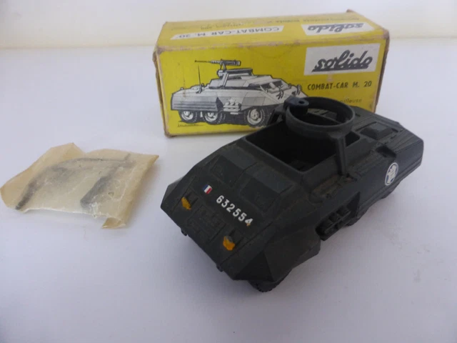 Miniature SOLIDO tank char Combat Car US 6x6 Ford M20 + remorque bachée 1/50e