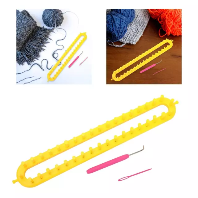 French Knitting Hook & Needle Set Spare Loom Hooks Colour Blue