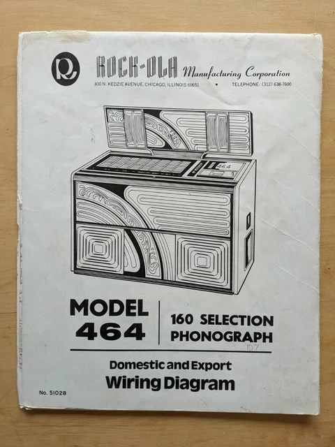 ROCKOLA JUKEBOX MODEL 464 Wiring Diagram $25.00 - PicClick CA