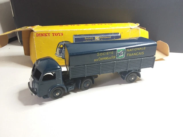 Dinky Toys 32AB - Panhard Semi-remorque SNCF - Bleu - 1/50 - Peu Sorti Boîte
