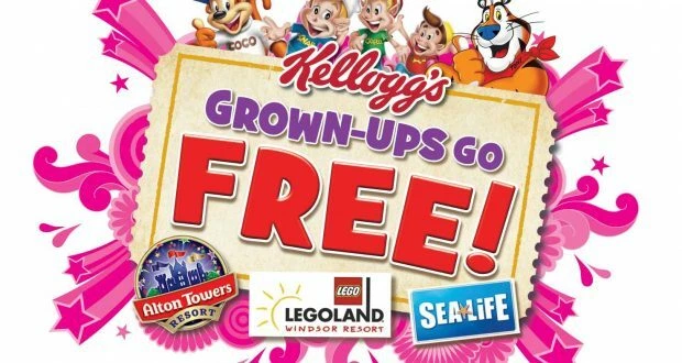 KELLOGGS MERLIN 2 for 1 Voucher Legoland Warwick Castle Bear Grylls Use