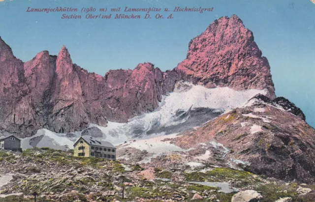 Lamsenspitze Hochmisslgrat Karwendel 1911 Hütte klein Tirol Österreich 1803083