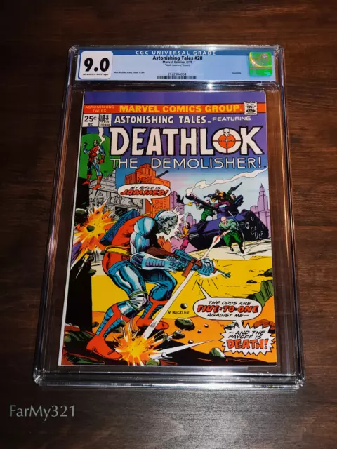 Astonishing Tales #28 CGC 9.0 VF/NM Deathlok. Mark Jewelers!. Scarce! Marvel MJI