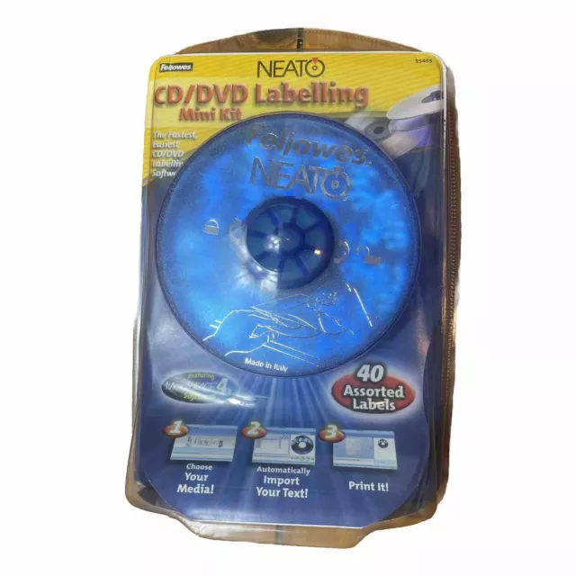 Fellowes Vintage Art Neato 2003 CD DVD Labelling Media Mini Kit