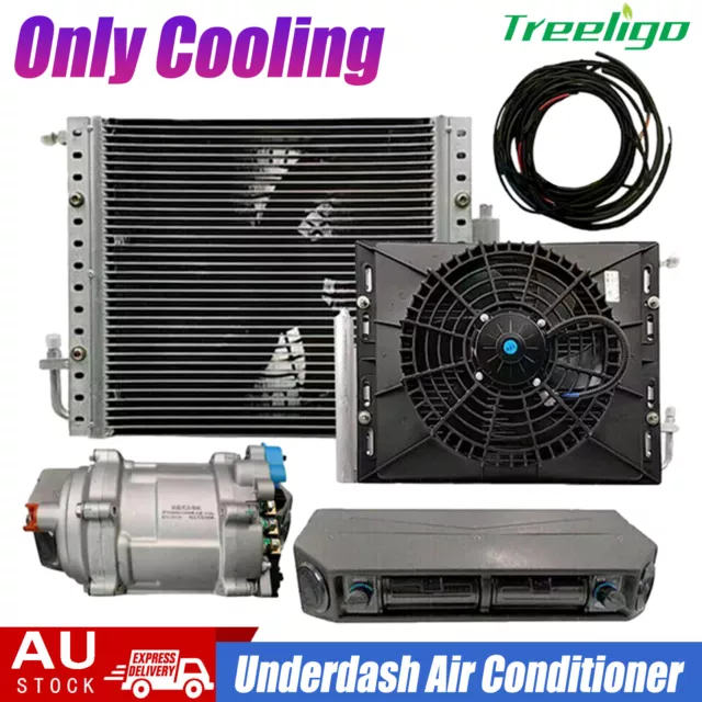 12V Only Cool Universal Underdash Air Conditioner Evaporator A/C Kit Fit Truck