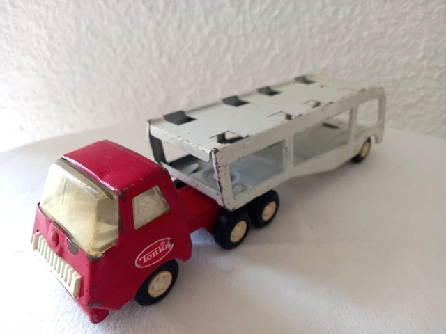 Vintage Camion De Carga Tonka De 1950 Azul Y Rojo