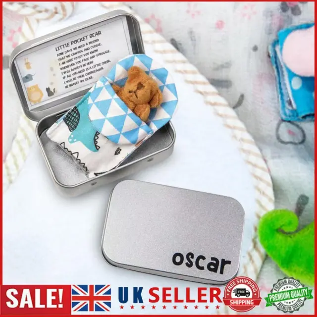 Little Pocket Bear in A Tin Box Teddy Bear Dolls Soft Comfortable for Kids Child