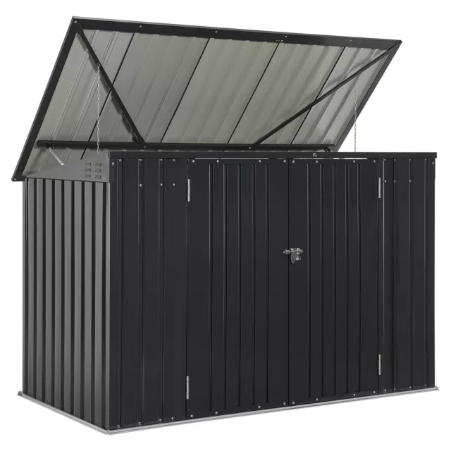 Mülltonnenbox Müllbox Mülltonnenverkleidung 3 Tonnen 2 m² Metall 3er Juskys®