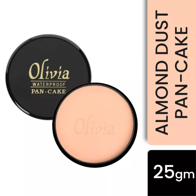 5 x 25 Gram Olivia Waterproof Almond Dust Makeup Cream Shade No. 26 Matte Finish