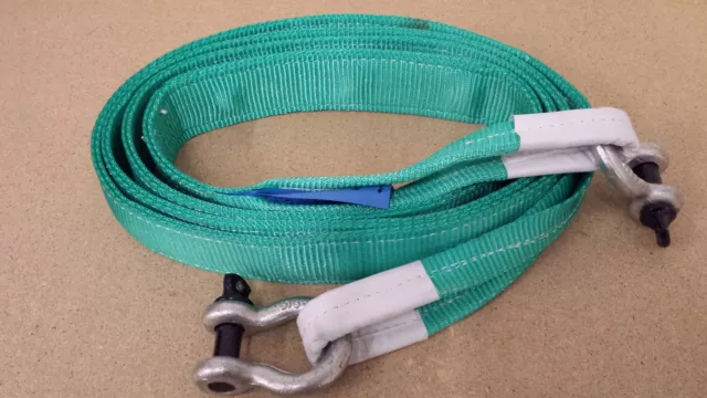 Recovery Rope Strap - Towing Strap 14 Ton Break Load Plus 2 X 3.25T Bow Shackles