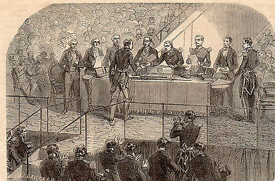 Price distribution of national shooting francais circus room napoleon engraving 1860