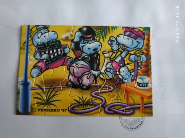 Ü-Ei Puzzle Happy Hippo Hollywoodstars 1997 re. unt. ohne Beipackzettel