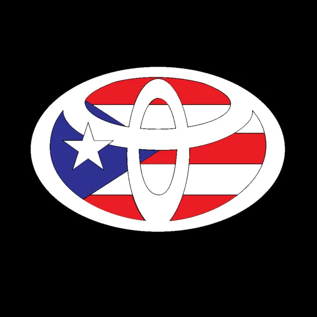 PUERTO RICO CAR DECAL STICKER TOYOTA  with PUERTO RICAN FLAG #228