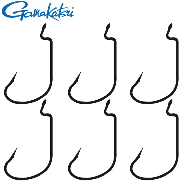 Gamakatsu Worm 314 Hook - 6 Offsethaken, Jighaken, Wide Gap Haken, Angelhaken