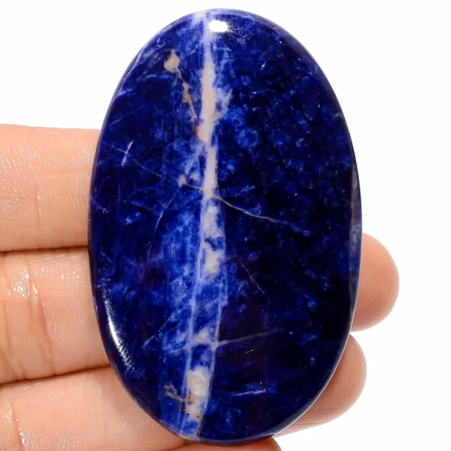 Natural Sodalite Oval Shape Cabochon Loose Gemstone 93 Ct. 55X34X5 mm EE-44487