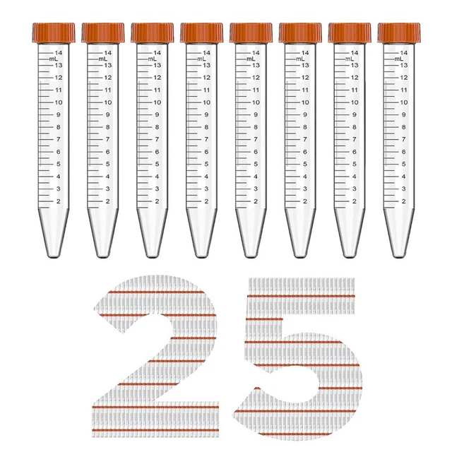 Conical Centrifuge Tubes - 15 ml centrifuge tubes, 25 pieces sterile 6867