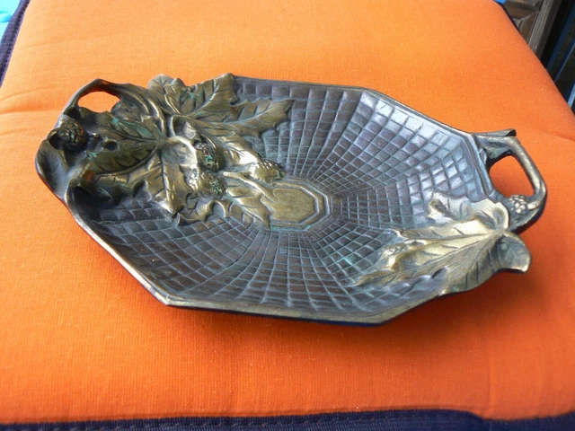 Ancienne Coupe En Bronze émaillée Sur Cuivre - Vide-poche Ou Baguier Vintage
