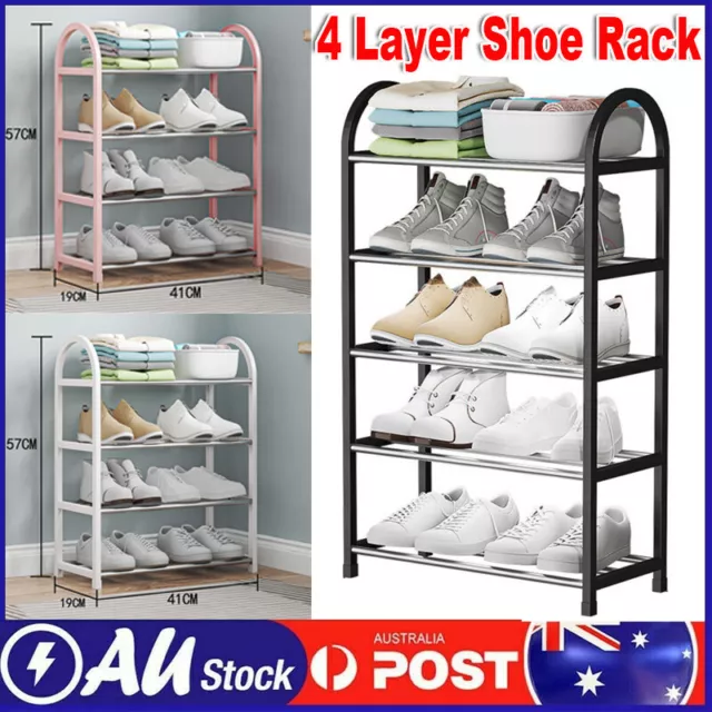 4 Layer Shoe Rack Household Dustproof Storage Shoes Cabinet Shelf Stand Shelves