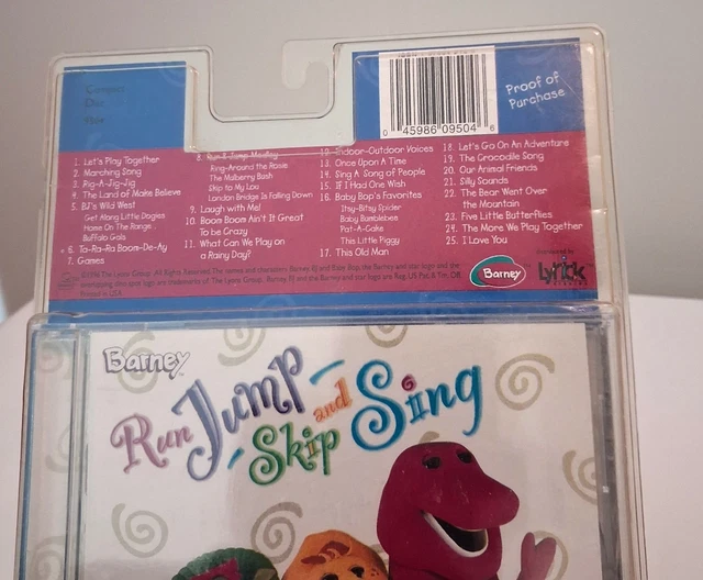 NEW SEALED BARNEY: Run, Jump, Skip and Sing CD Purple Dinosaur Children ...