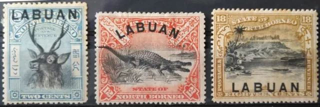 X13 - 1897 Not Issued North Borneo Stamps Overprinted LABUAN
