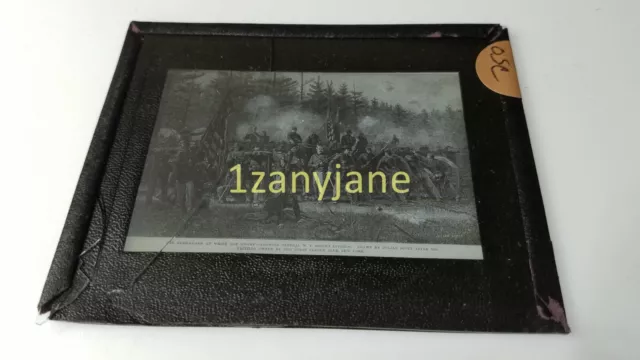 Glass Magic Lantern Slide OSC WHITE OAL SWAMP REAR GUARD JULIAN SCOTT CIVIL WAR