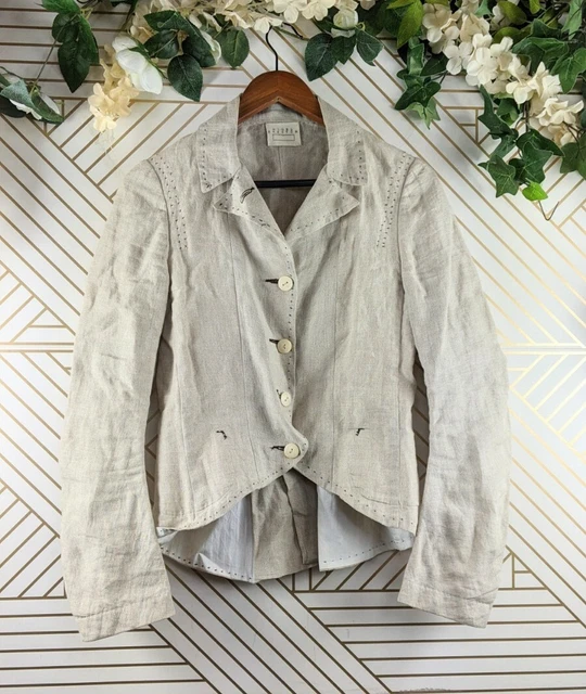 Nigel Preston Blazer Tan Beige Size Small? Seam Detail Nigel Preston Blazer Tan Beige Size Small? Seam Detail