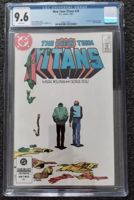 New Teen Titans #39 CGC 9.6 George Perez. Rare Key Robin And Kid Flash Quit. 🔥