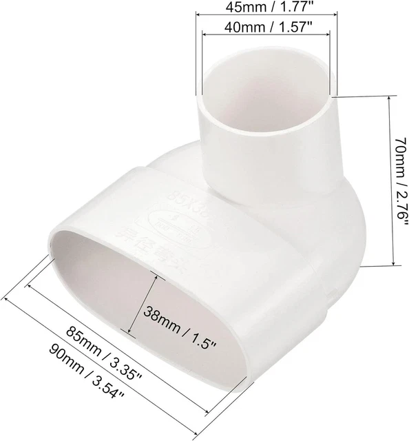 Su misura bianco PVC tubo di scarico Offset connettore di riduzione stampi adatt