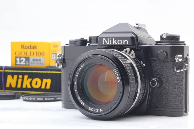 [N MINT] Nikon FE Black Body SLR 35mm Film Camera Ai 50mm f/1.4 lens From JAPAN