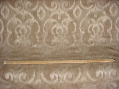 13-1/8Y Kravet Lee Jofa Brown Arabesque Scroll Damask Drapery Upholstery Fabric