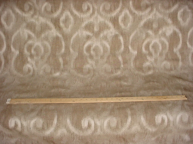 13-1/8Y Kravet Lee Jofa Brown Arabesque Scroll Damask Drapery Upholstery Fabric